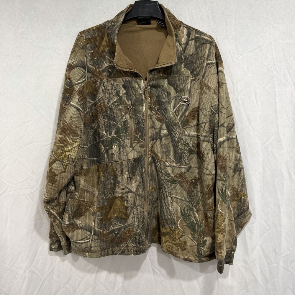 Redhead Full Zip Green Camo Hunting Camp Jacket Men's Size 2XL